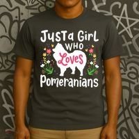 Pomeranian Just A Girl Who Loves Pomeranians T-Shirt thumb 3