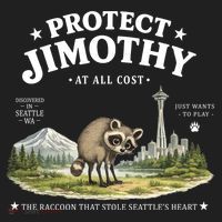 Protect Jimothy At All Cost Funny Raccoon Women's Sweatshirt thumb 2