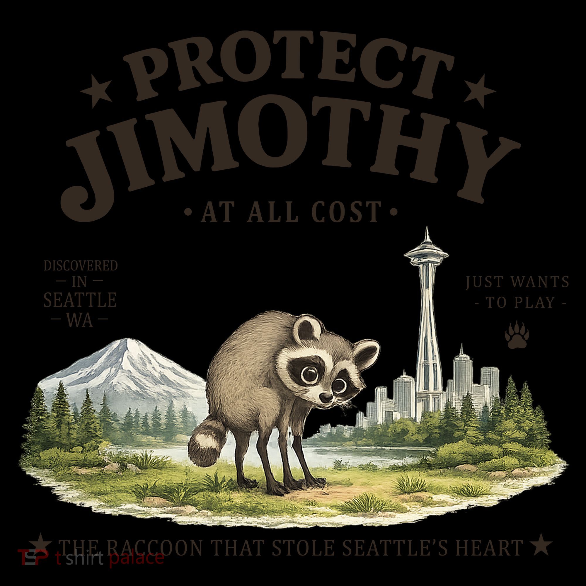 Protect Jimothy At All Cost Funny Raccoon Coffee Mug