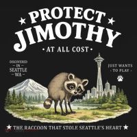 Protect Jimothy At All Cost Funny Raccoon Women's Hoodie thumb 2