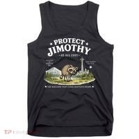 Protect Jimothy At All Cost Funny Raccoon Tank Top thumb 0