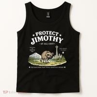 Protect Jimothy At All Cost Funny Raccoon Tank Top thumb 2