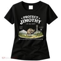 Protect Jimothy At All Cost Funny Raccoon Women's T-Shirt thumb 0