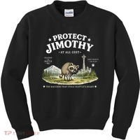 Protect Jimothy At All Cost Funny Raccoon Kids Sweatshirt thumb 0