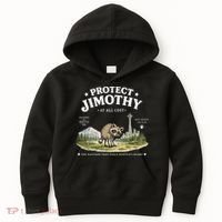 Protect Jimothy At All Cost Funny Raccoon Kids Hoodie thumb 0