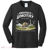 Protect Jimothy At All Cost Funny Raccoon Kids Long Sleeve Shirt thumb 0
