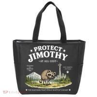 Protect Jimothy At All Cost Funny Raccoon Tote Bag thumb 0