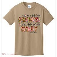 Prayer Jesus Clothed With Strength And Dignity Kids T-Shirt thumb 0