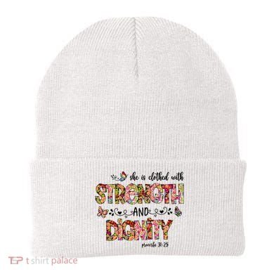 Prayer Jesus Clothed With Strength And Dignity Beanie