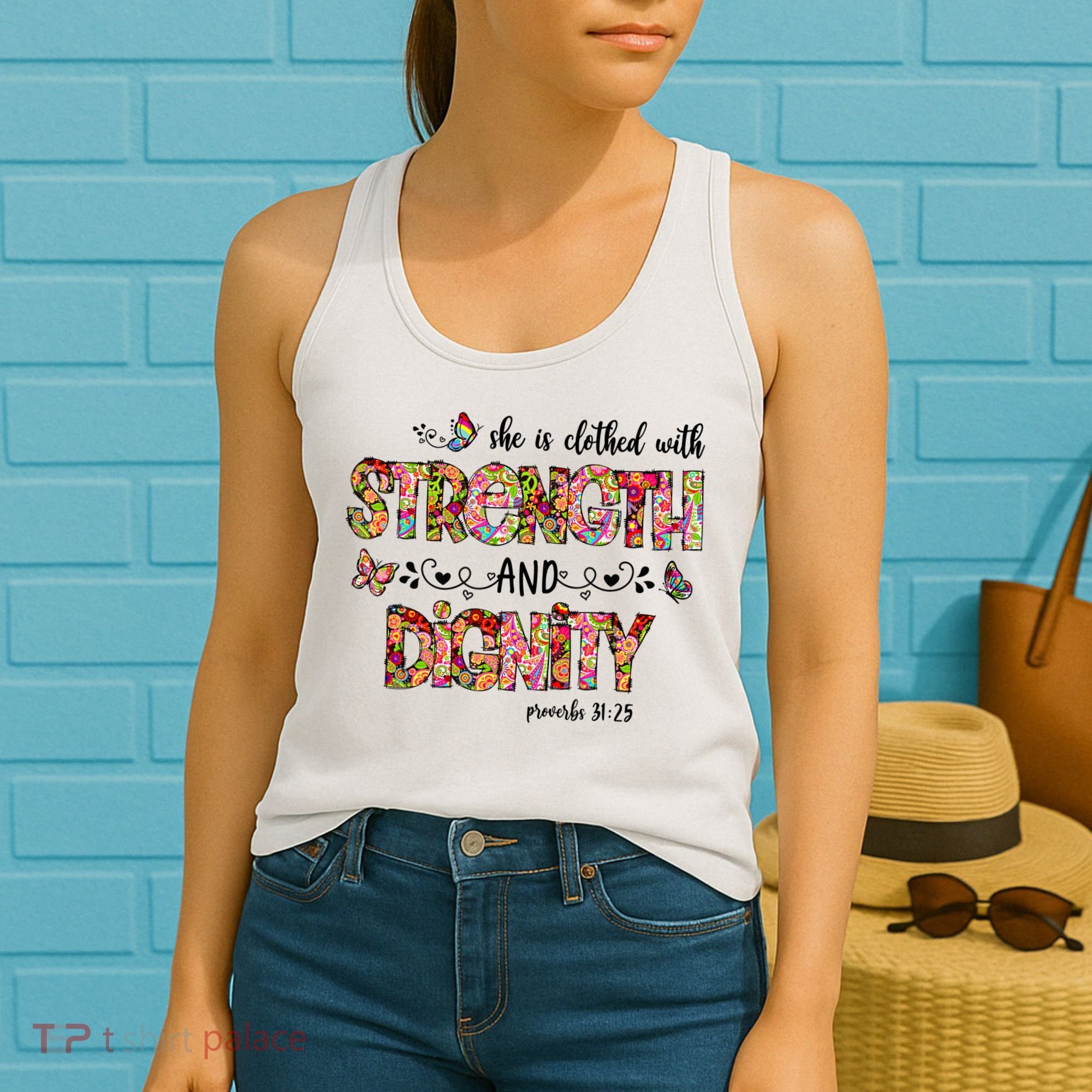 Prayer Jesus Clothed With Strength And Dignity Women's Tank Top