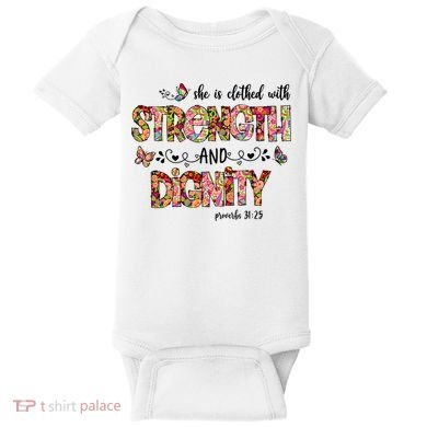 Prayer Jesus Clothed With Strength And Dignity Baby Bodysuit