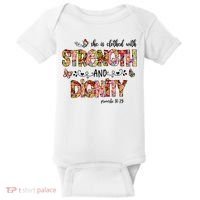 Prayer Jesus Clothed With Strength And Dignity Baby Bodysuit thumb 0