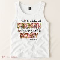 Prayer Jesus Clothed With Strength And Dignity Tank Top thumb 2