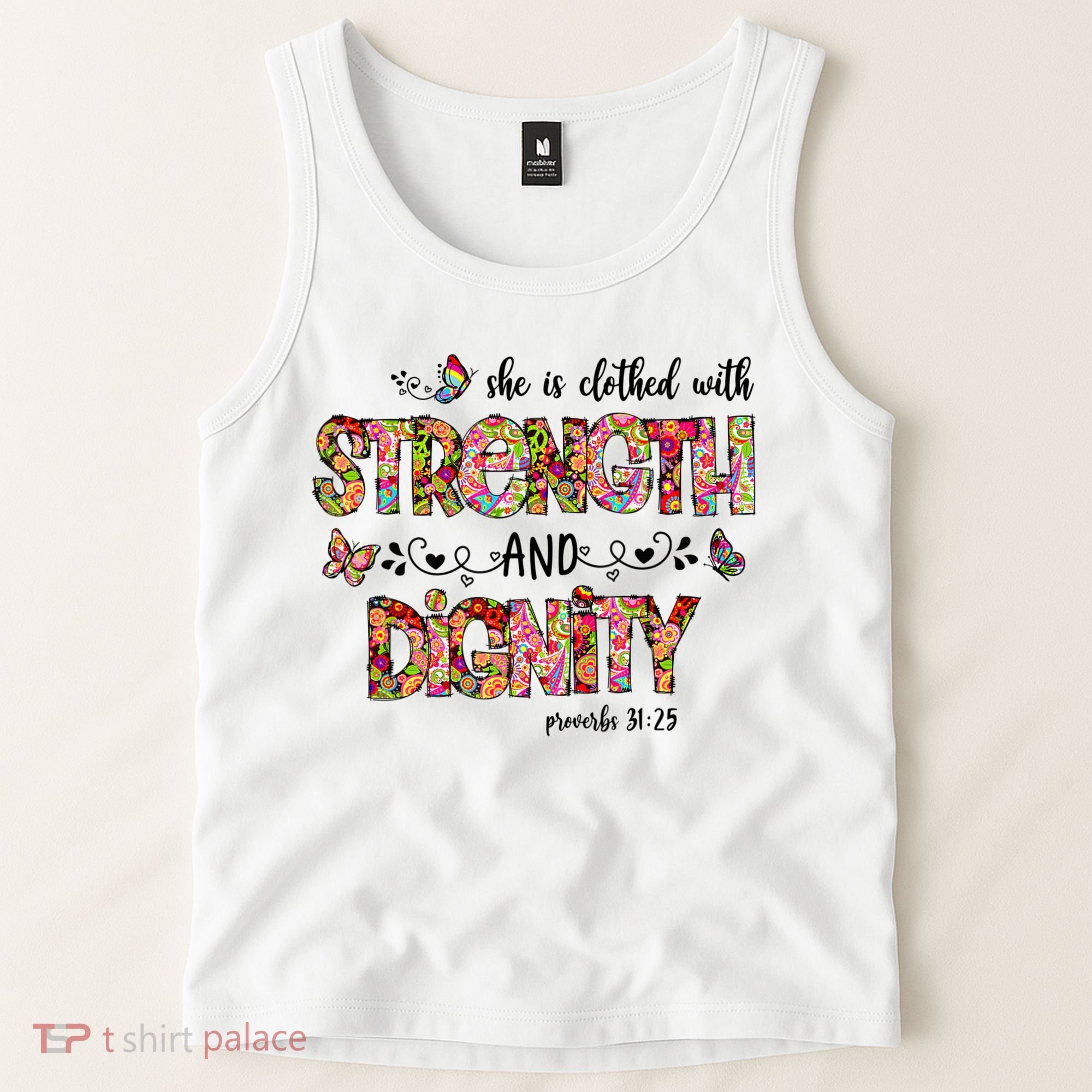 Prayer Jesus Clothed With Strength And Dignity Tank Top