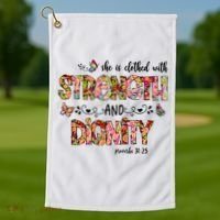 Prayer Jesus Clothed With Strength And Dignity Golf Towel thumb 1