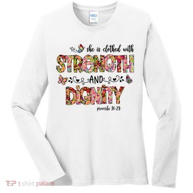 Prayer Jesus Clothed With Strength And Dignity Women's Long Sleeve Shirt