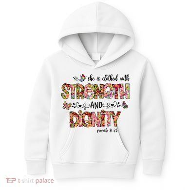 Prayer Jesus Clothed With Strength And Dignity Kids Hoodie