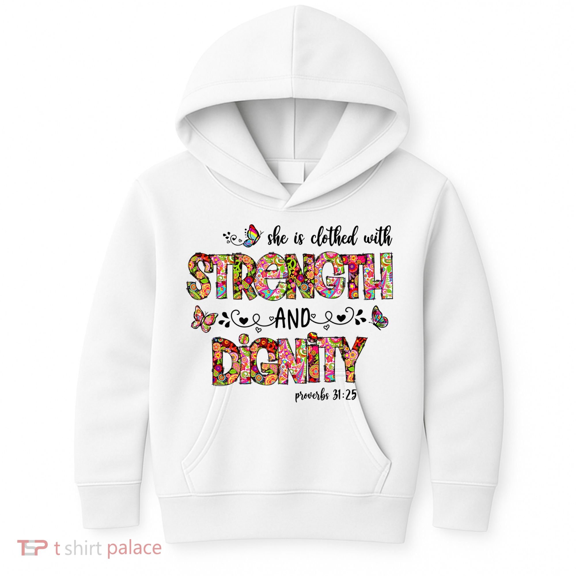 Prayer Jesus Clothed With Strength And Dignity Kids Hoodie
