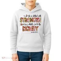 Prayer Jesus Clothed With Strength And Dignity Kids Hoodie thumb 4