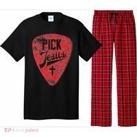 Pick Jesus Christian Music Pastor Guitar Red Pick Pajama Set thumb 0