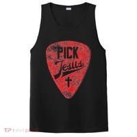 Pick Jesus Christian Music Pastor Guitar Red Pick PosiCharge Competitor Tank thumb 0