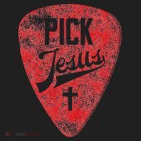 Pick Jesus Christian Music Pastor Guitar Red Pick Hat thumb 2