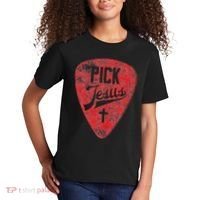 Pick Jesus Christian Music Pastor Guitar Red Pick Kids T-Shirt thumb 2