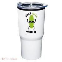 Pickle Just Dill With It Motivational Funny Sarcastic Great Gift Tumbler thumb 0