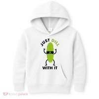 Pickle Just Dill With It Motivational Funny Sarcastic Great Gift Kids Hoodie thumb 0
