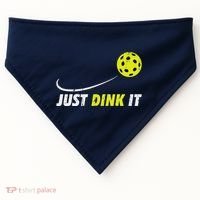 Pickleball Just Dink It Funny Pickle Ball USA-Made Doggie Bandana thumb 0