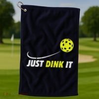 Pickleball Just Dink It Funny Pickle Ball Golf Towel thumb 1