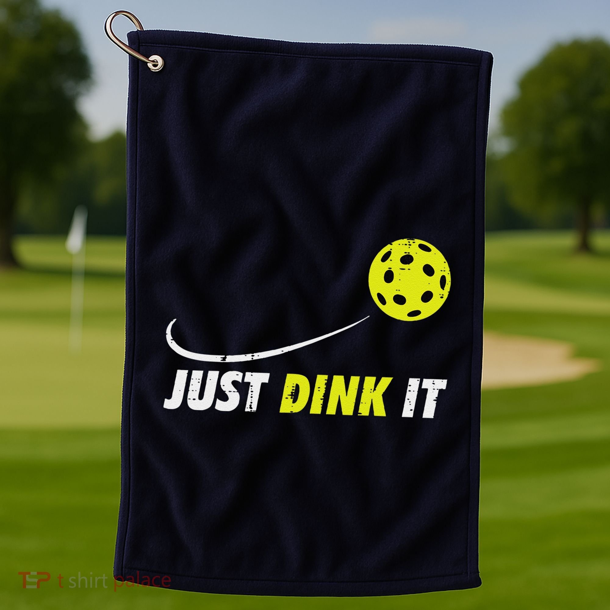 Pickleball Just Dink It Funny Pickle Ball Golf Towel