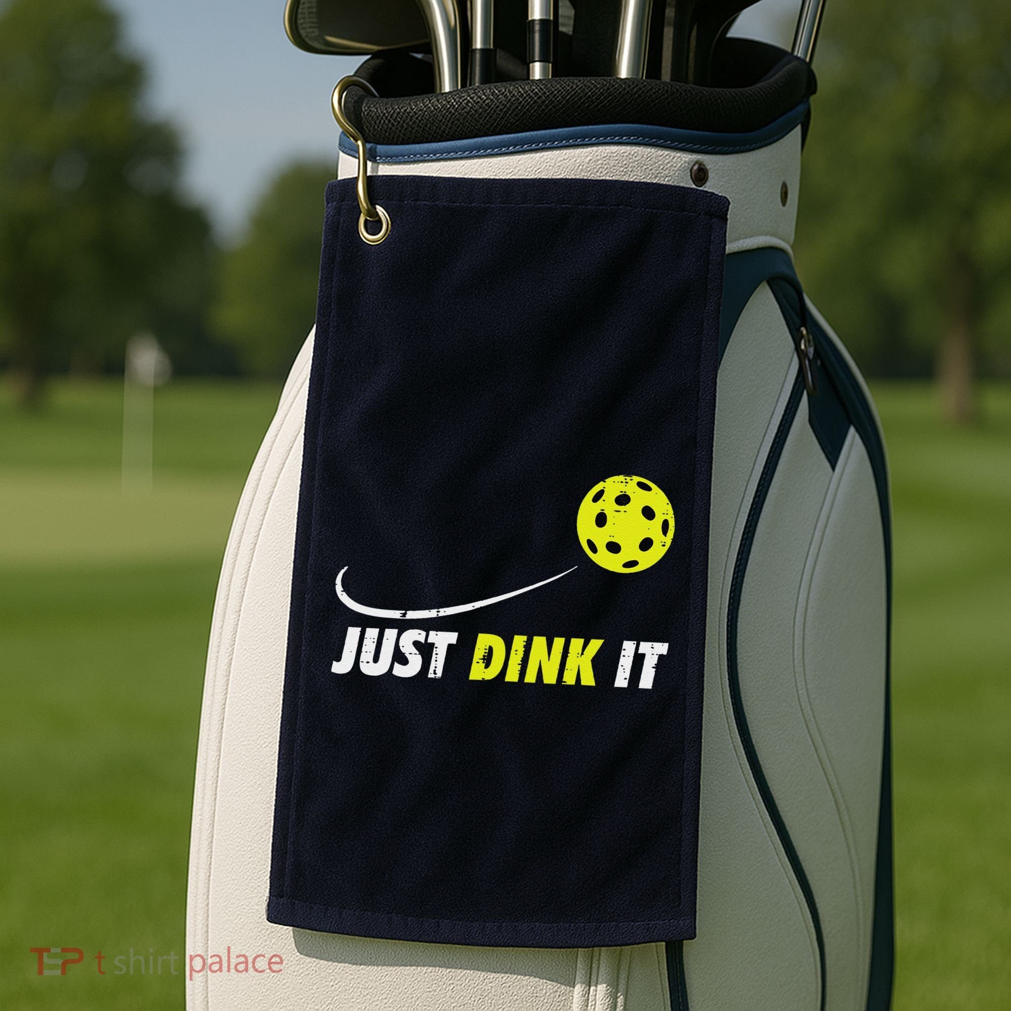 Pickleball Just Dink It Funny Pickle Ball Golf Towel