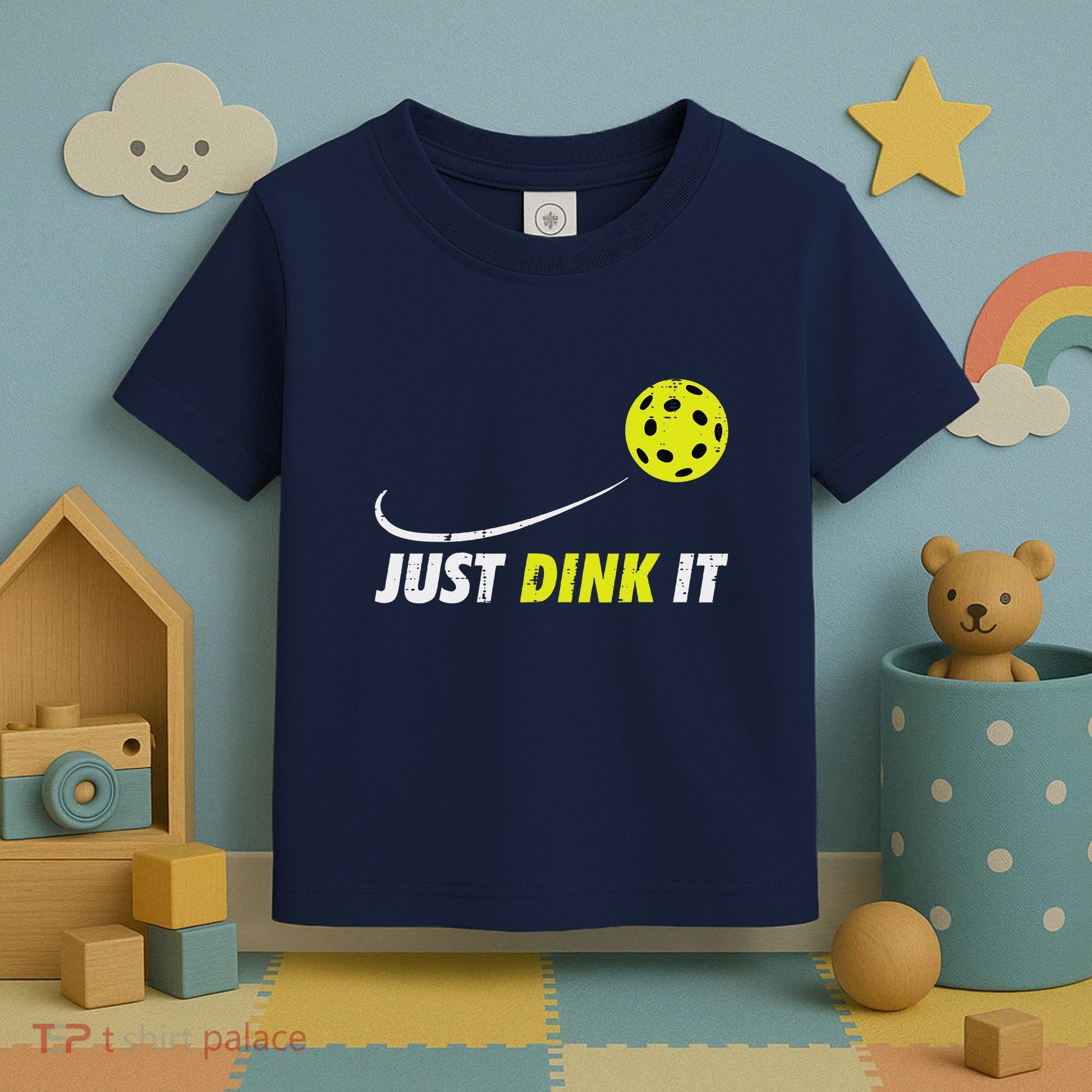 Pickleball Just Dink It Funny Pickle Ball Toddler T-Shirt