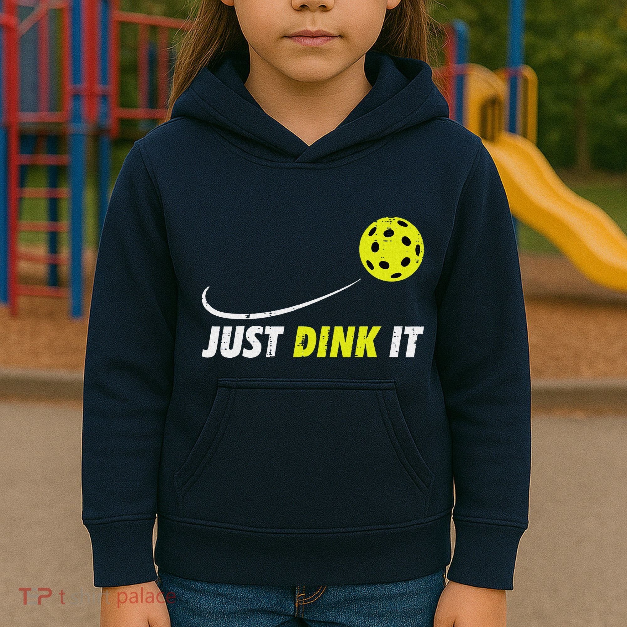 Pickleball Just Dink It Funny Pickle Ball Kids Hoodie