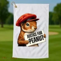 P’Nut Justice For Pnut Pnut Justice For Peanut The Squirrel Golf Towel thumb 1