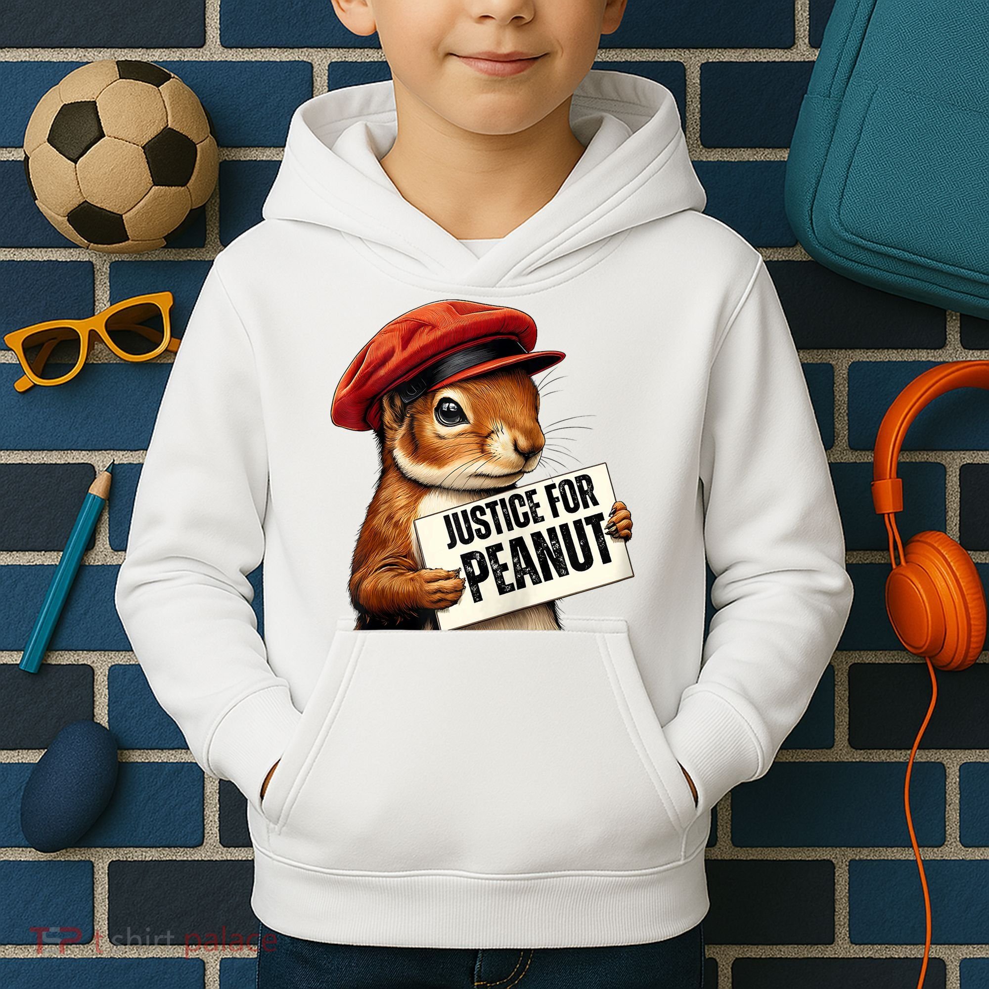 P’Nut Justice For Pnut Pnut Justice For Peanut The Squirrel Kids Hoodie