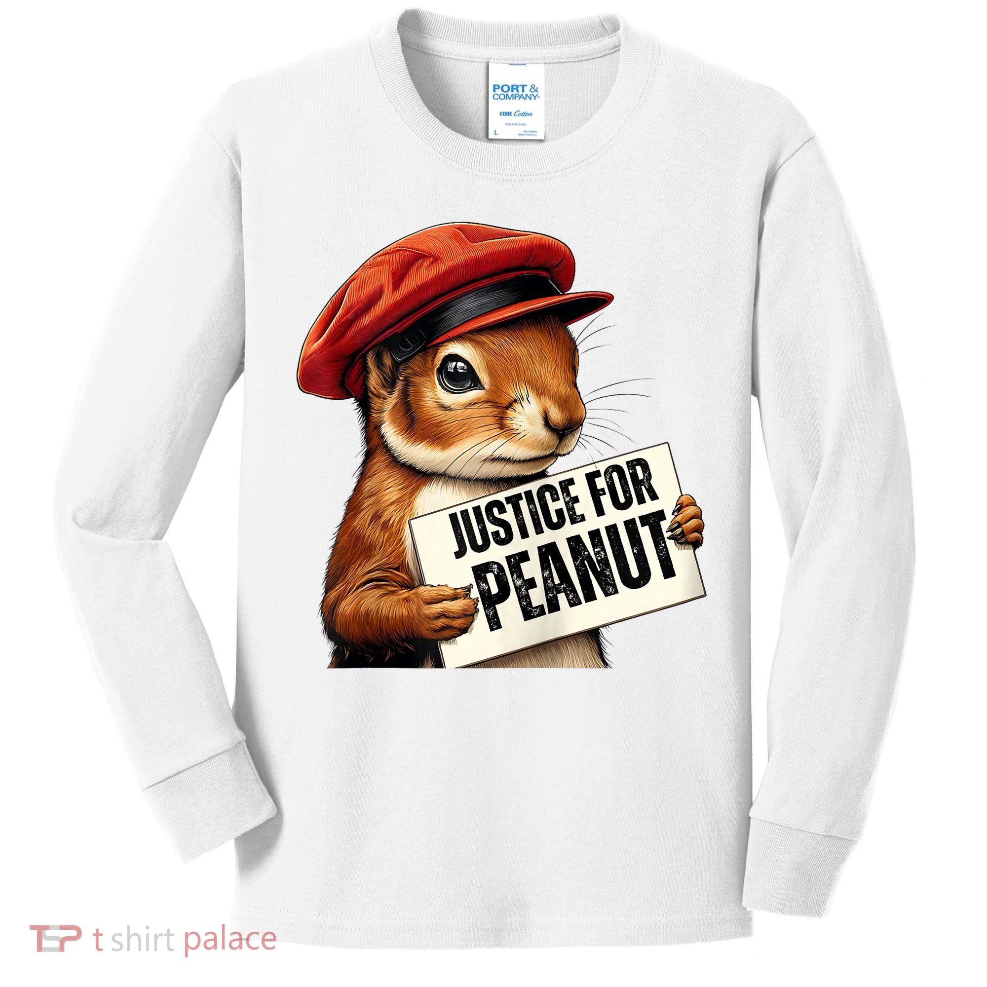 P’Nut Justice For Pnut Pnut Justice For Peanut The Squirrel Kids Long Sleeve Shirt