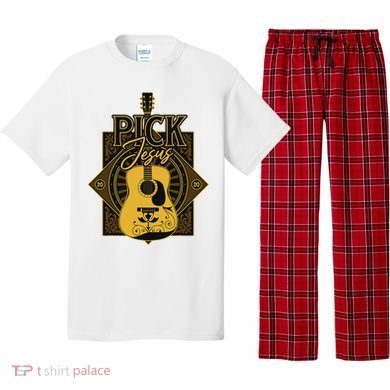 Pick Jesus Funny Christian Pastor Guitar Worship Leader Pajama Set