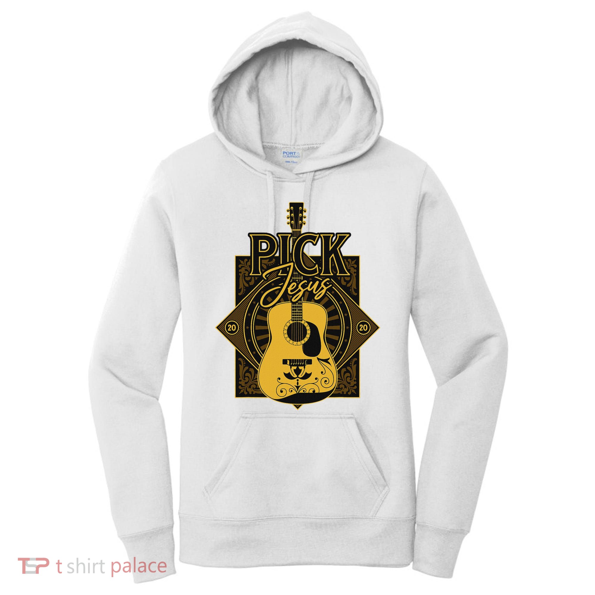 Pick Jesus Funny Christian Pastor Guitar Worship Leader Women's Hoodie
