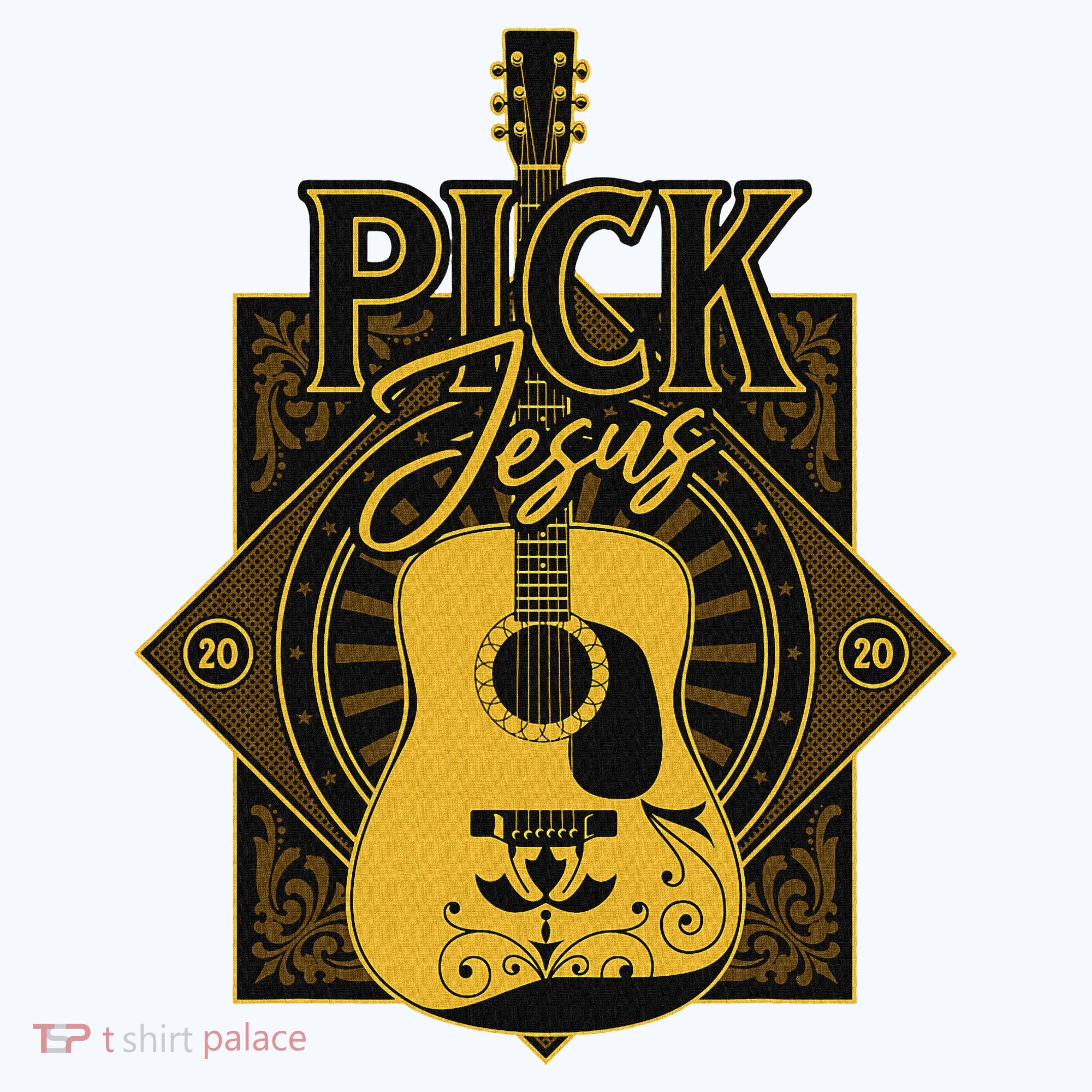 Pick Jesus Funny Christian Pastor Guitar Worship Leader Tank Top