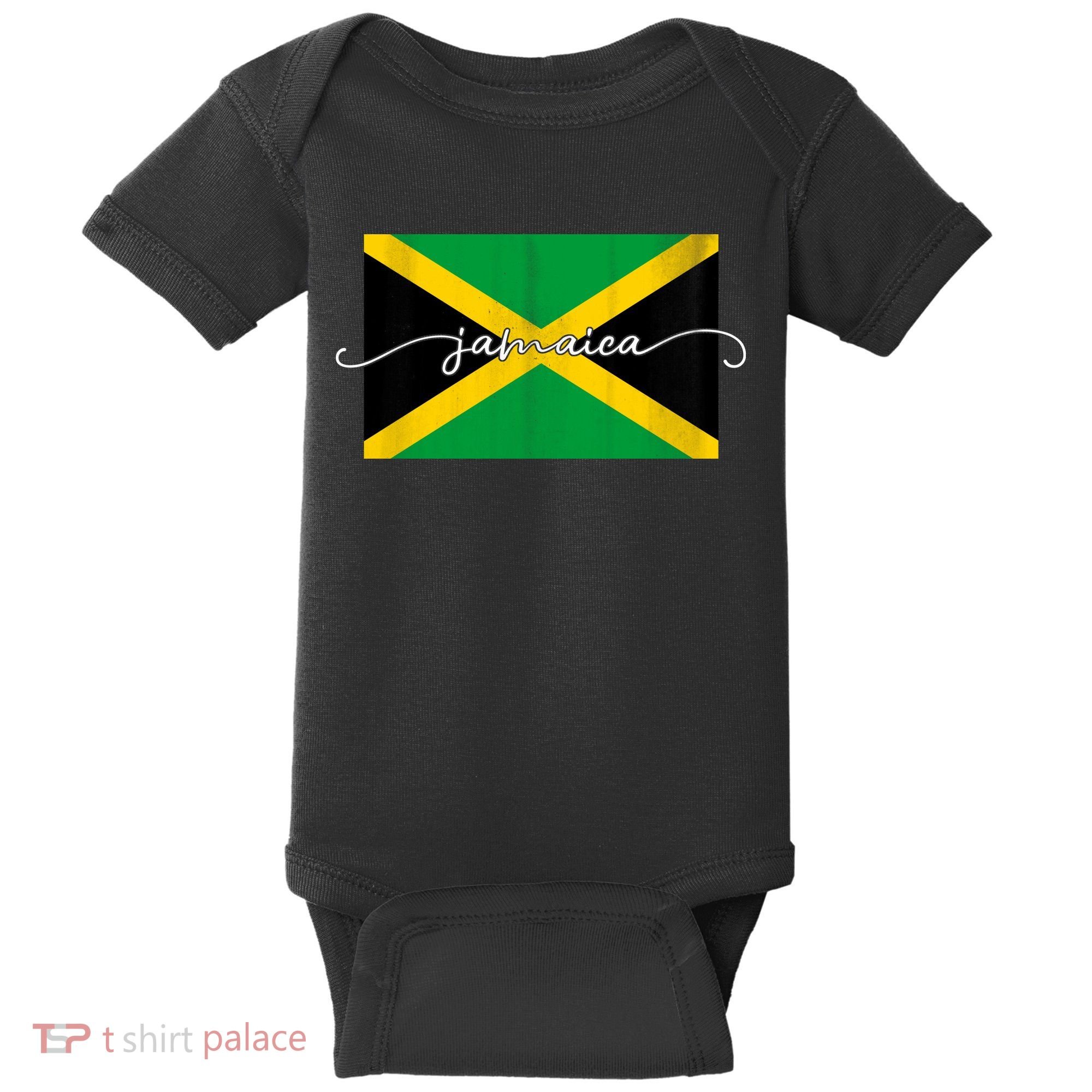 Proud Jamaican Flag Jamaica Pride Baby Bodysuit