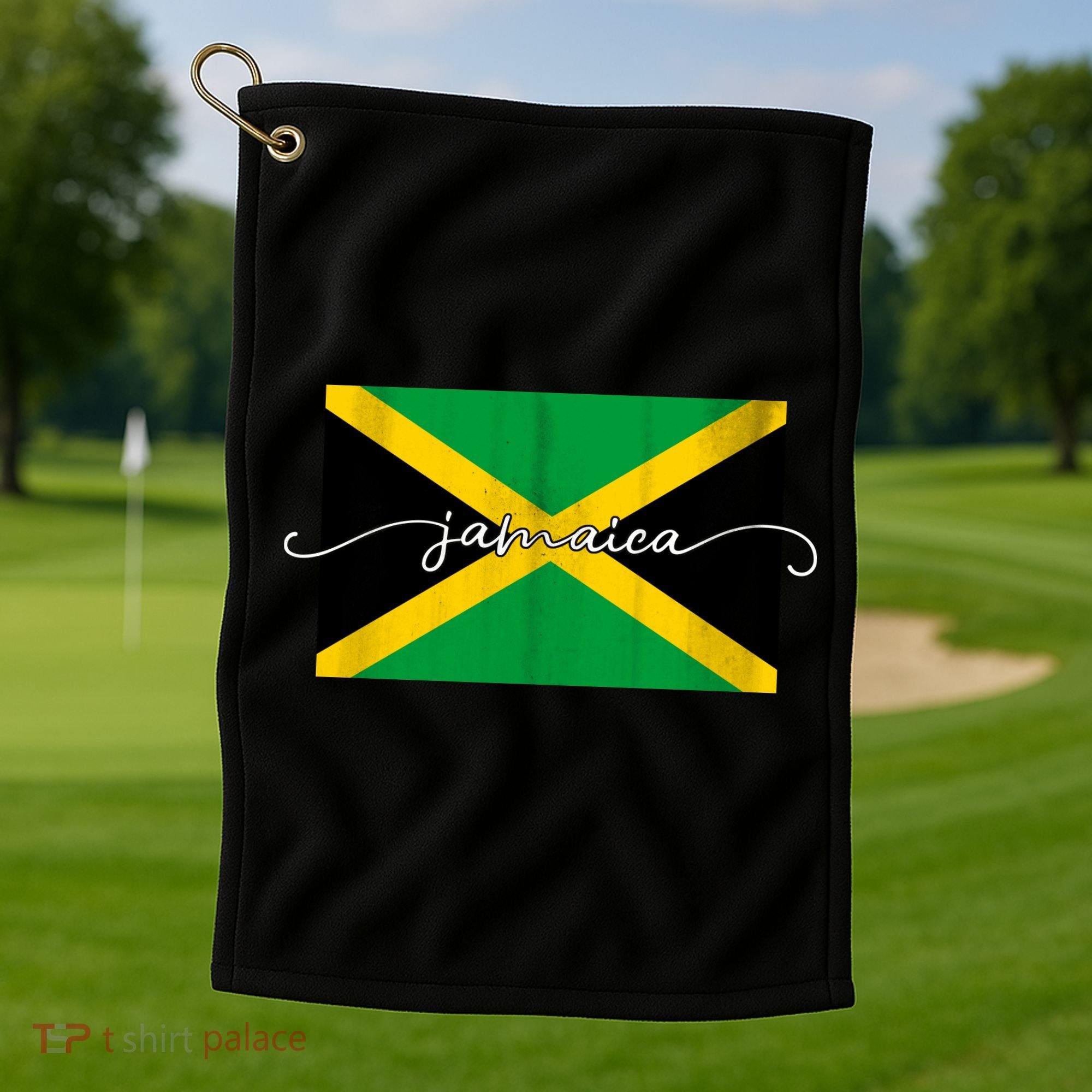 Proud Jamaican Flag Jamaica Pride Golf Towel