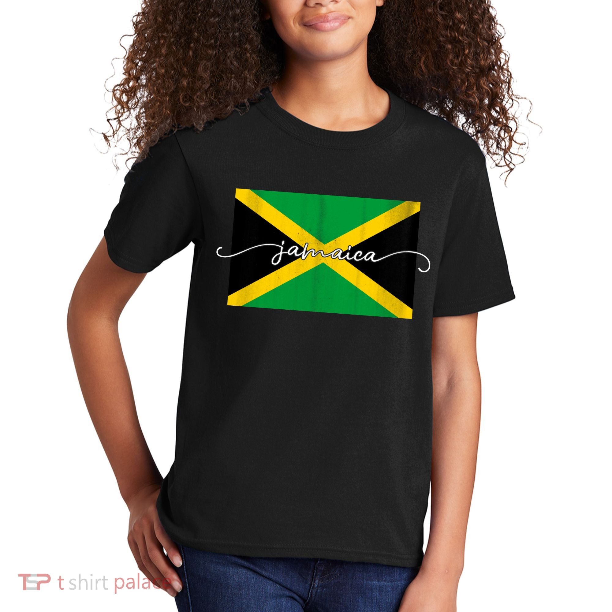 Proud Jamaican Flag Jamaica Pride Kids T-Shirt