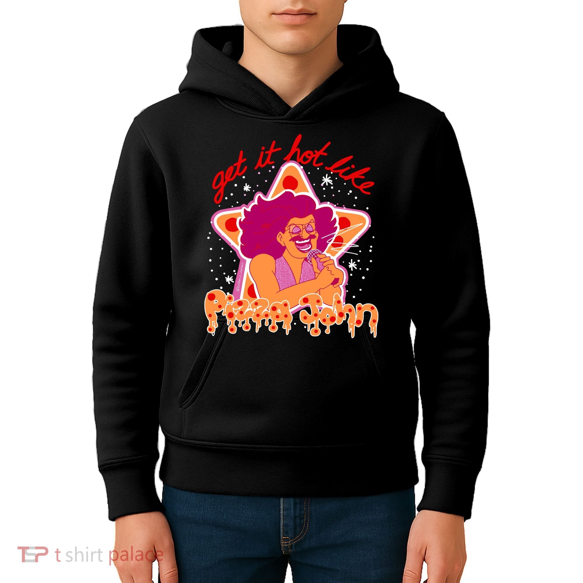 Pizza John Get It Hot Like Kids Hoodie