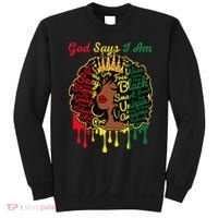 Proud Juneteenth God Says I Am Black History Month Sweatshirt thumb 0