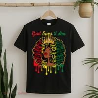 Proud Juneteenth God Says I Am Black History Month T-Shirt thumb 2