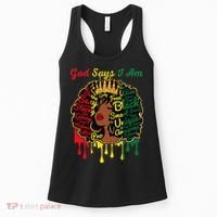 Proud Juneteenth God Says I Am Black History Month Women's Tank Top thumb 0