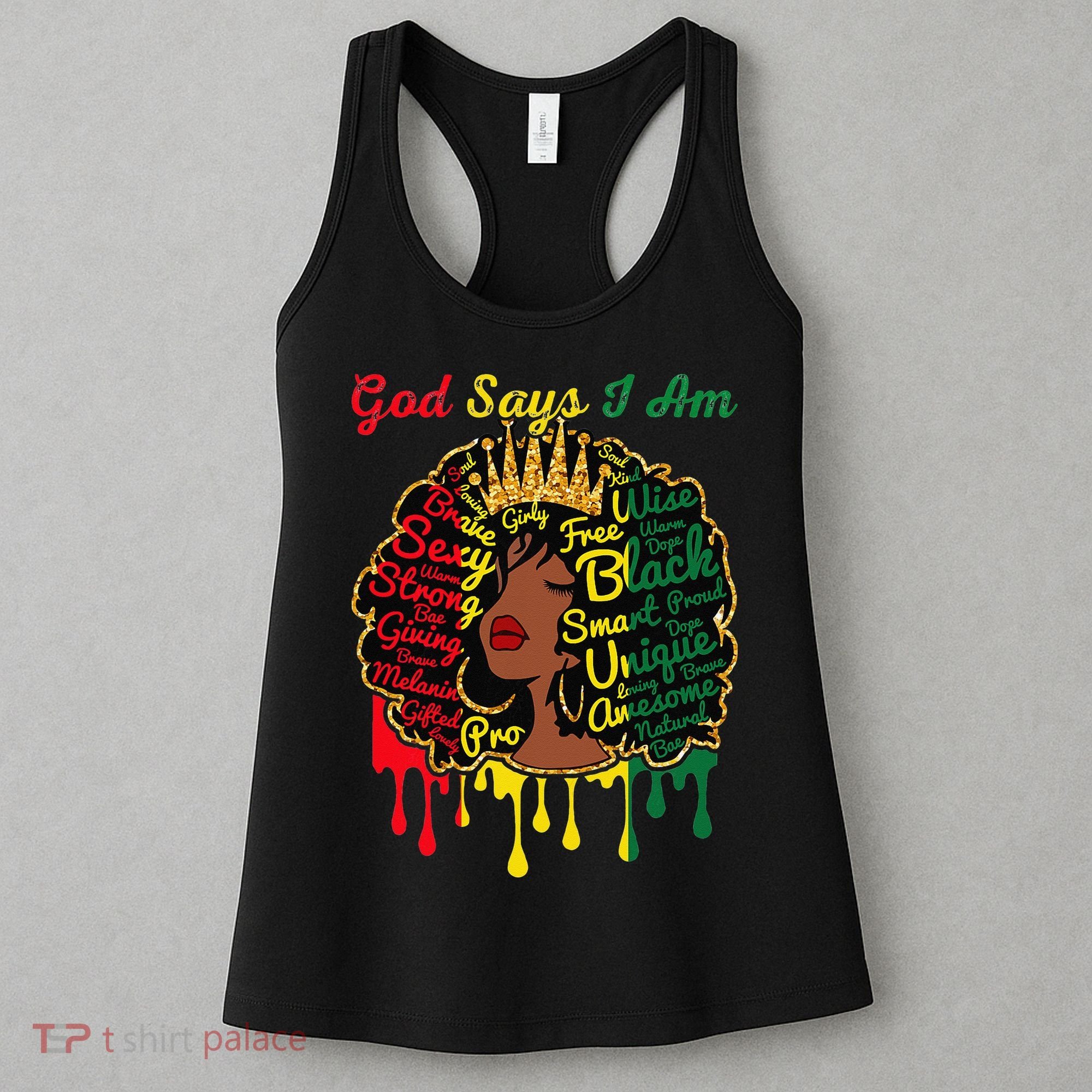 Proud Juneteenth God Says I Am Black History Month Women's Tank Top