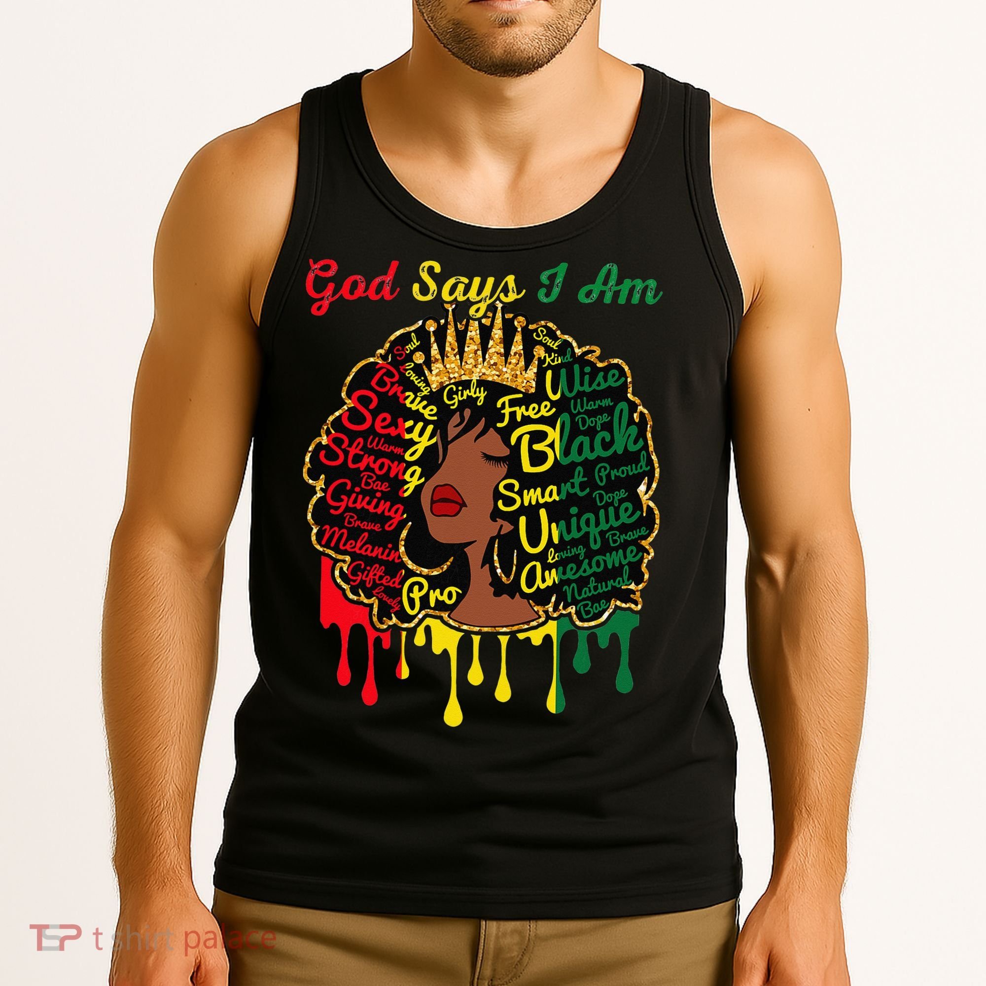 Proud Juneteenth God Says I Am Black History Month Tank Top